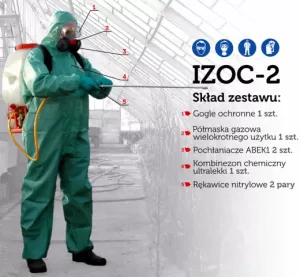 IZOC-2 Premium, Indywidualny Zestaw Ochrony Chemicznej, kombinezon do zwalczania Barszczu Sosnowskiego
