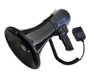 Megafon (tuba elektroakustyczna) z mikrofonem Tonsil TE 23/20M na pasku + syrena + MP3