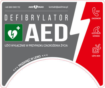 Oznakowanie AED - Tablica dla Rotaid
