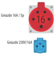 Przedłużacz zwijany 3-fazowy 30m, IP-44, 2x400V + 1x230V, guma 5x2.5, termik, max 11KW - 3