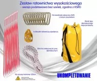 Zestaw ratownictwa wysokościowego podstawowy, zgodny z KSRG, bez szelek - 2