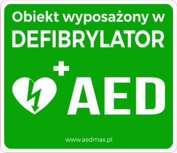 Oznakowanie AED - Obiekt wyposażony