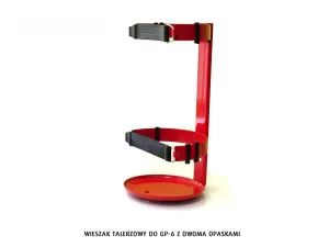 Wieszak talerzowy z 2 opaskami GP6, GW6