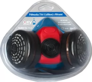 Półmaska wielogazowa Oxyline Climax 756-S + 2 pochłaniacze A1, silikonowa