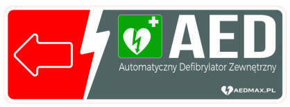 Oznakowanie AED - Tablica kierunkowa