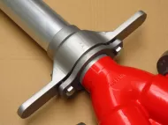 Stojak hydrantowy DN100 podwójny A/BB (2x75), przyłącze DN100, rura DN80 - 8