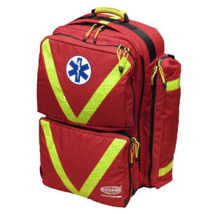Plecak do zestawu ratownictwa medycznego PSP R1, bez wyposażenia, front czerwony