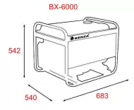 Agregat prądotwórczy Benza BX-6000 AVR wymiary