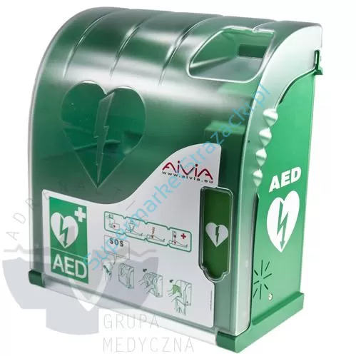 Szafka / skrzynka AIVIA 100 na defibrylator AED + alarm, wewnętrzna