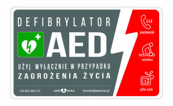 Oznakowanie AED - Gablota