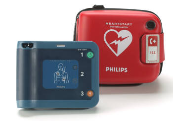 Defibrylator AED Philips FRx z baterią i elektrodami