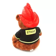 Maskotka strażacka Misiek - duży 51 cm tyłem