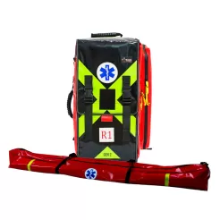 Zestaw ratownictwa medycznego PSP R1 w plecaku Black Front Gen2 z szynami kramera