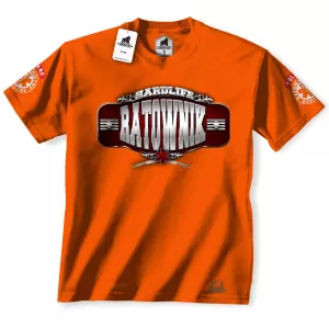 Koszulka t-shirt hobbystyczna Ratownik Art Deco pomarańczowa