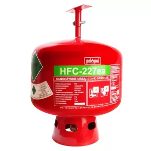 Samoczynne urządzenie gaśnicze 8 kg na gaz czysty HFC-277ea