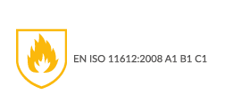EN ISO 11612:2015 skarpety Brubeck Protect FR/AS