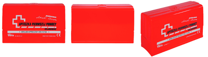 Apteczka samochodowa Classic Plus DIN13164 pudełko z tworzywa
