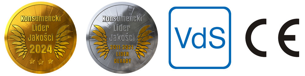 Kidde 10Y29 certyfikaty i wyróżnienia